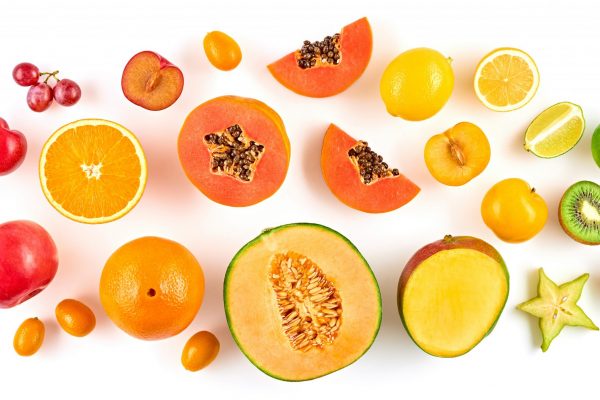 Creative,Fresh,Fruits,Layout.,Papaya,,Apple,,Orange,,Kiwi,,Melon,Isolated